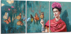 Cuadro Frida Kahlo Mariposas