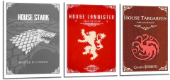 Cuadro Game Of Thrones 3 Casas