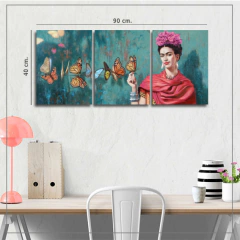 Cuadro Frida Kahlo Mariposas - comprar online