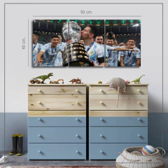 Cuadro Argentina Messi Beso Copa - comprar online
