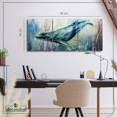 Cuadro Ballena Efecto Pintura - comprar online