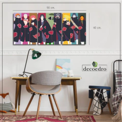 Cuadro Akatsuki Personajes Minimalista Naruto - comprar online
