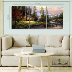 Cuadro Bosque Cabaña - comprar online