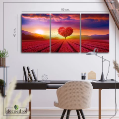 Cuadro Arbol Corazon Rojo - comprar online