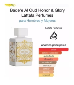 Perfume Árabe Lattafa Bade´e Al Oud Honor & Glory 100 ml Eau de Parfum en internet