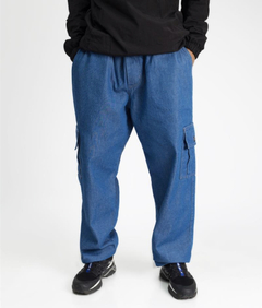 Calça Cargo Jeans Fire (Azul) na internet