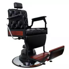 Cadeira Hawk Barbearia C/ Capitonê Kixiki - Preto Olimpo - comprar online