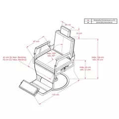 Cadeira Hawk Barbearia C/ Capitonê Kixiki - Preto Olimpo - Lugi Distribuidora