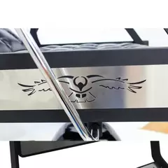 Cadeira Silver Hawk Barbearia Preto Olimpo - Kixiki - Lugi Distribuidora