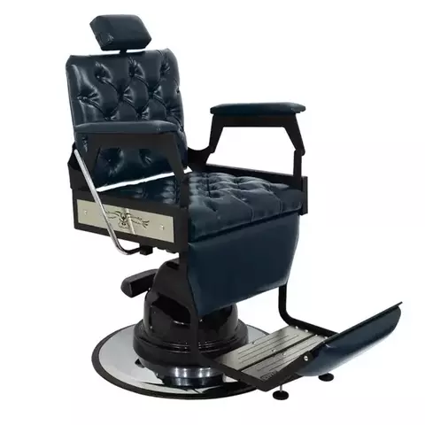 Cadeira Silver Hawk Barbearia Preto Olimpo - Kixiki