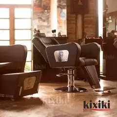 Cadeira Barbearia Sparta Kixiki - Preto Olimpo - loja online