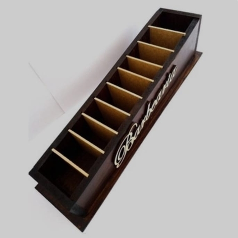 Caixa Organizadora Porta Pentes - MDF Barbearia