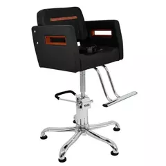 Cadeira Malbec Barbearia Infantil Preta - Hidráulica - Kixiki