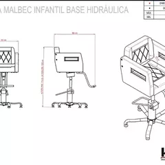 Cadeira Malbec Barbearia Infantil Preta - Hidráulica - Kixiki - loja online