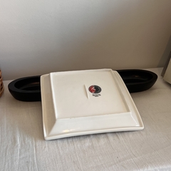 Plato / bandeja cuadrada par sushi en porcelana final Mide 23 cm de cada lado. en internet