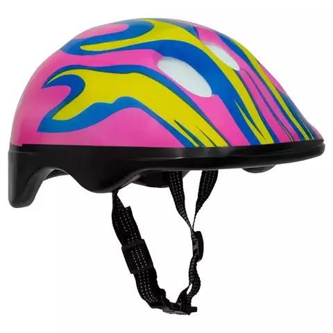 CAPACETE INFANTIL FLAME ROSA/AZ/AM C/ REG