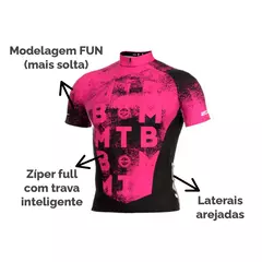 CAMISA UNISSEX CLASSIC ERT MTB LOGO ROSA na internet