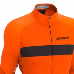 CAMISA UNISSEX CLASSIC MANGA LONGA STRIPE ORANGE ERT na internet