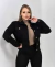 Jaqueta Jeans Preto Feminina com Bolso - comprar online
