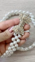 Cinto Elástico Pérolas Fivela Dourada com Strass