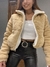 Campera de corderito reversible marrón