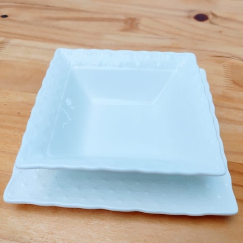 kit Molheira e prato de cerâmica