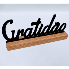 Palavra enfeite decorativo de mesa em MDF gratidão paz amor família - loja online