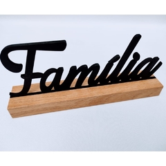 Palavra enfeite decorativo de mesa em MDF gratidão paz amor família - Dininha Utilidades