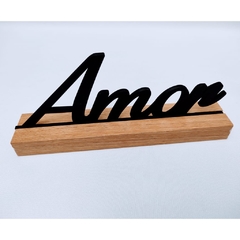 Palavra enfeite decorativo de mesa em MDF gratidão paz amor família na internet