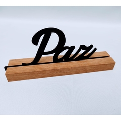 Palavra enfeite decorativo de mesa em MDF gratidão paz amor família - comprar online