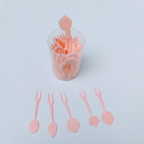 Kit garfinho espeto para petisco paliteiro palitos de plástico 7cm