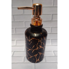 Porta sabonete liquido álcool gel decorado vidro branco - comprar online