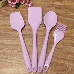 Kit silicone espátula de silicone colher de silicone pincel de silicone e pão duro