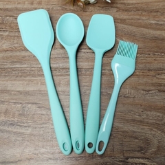 Kit silicone espátula de silicone colher de silicone pincel de silicone e pão duro - comprar online