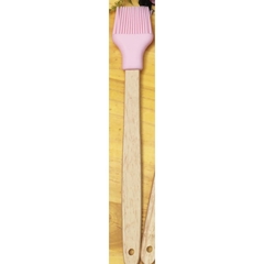 Pincel de cozinha silicone com cabo de bambu 30 cm na internet