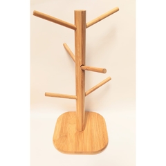 Suporte para 6 canecas suporte para 6 xicaras de bambu