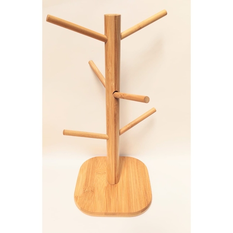 Suporte para 6 canecas suporte para 6 xicaras de bambu