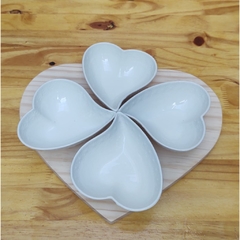 Kit 4 bowl molheira mini petisqueira decorada coração na internet