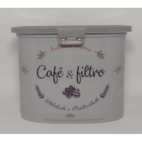 Porta café e filtro para coar café plasútil