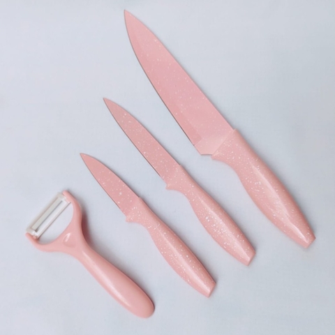 Kit 3 facas de corte e descascador de frutas legumes batata cenoura