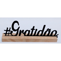 Palavra enfeite decorativo de mesa em MDF gratidão- - comprar online
