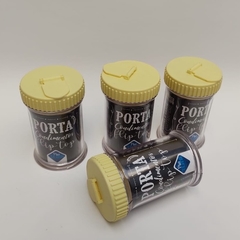 Porta condimento tempero saleiro com tampa flip top na internet
