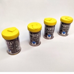 Porta condimento tempero saleiro com tampa flip top - Dininha Utilidades