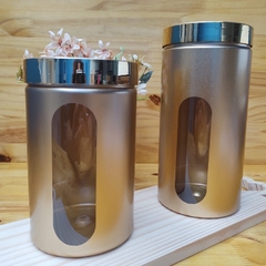 Conjunto kit 2 pote porta mantimentos organizador de plástico 1,5lt e 2lt - comprar online
