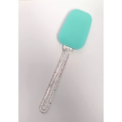 Espátula de silicone multiuso cabo acrílico glitter 26cm