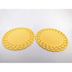 Descanso de silicone panela mesa multiuso decorado redondo 2 peças 16cm