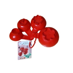 Colher medidora conjunto 4 medidores de cozinha com forma - comprar online