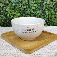 Conjunto 2 Cumbuca Tigela Bowl de Cerâmica 440ml Felicidade Vem de Dentro - comprar online