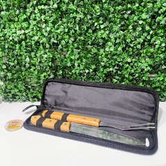 Kit Churrasco 2pçs Estojo c/ Faca e Garfo