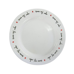 Prato Raso de Mesa Decor Love Aqui tem Amor 24cm na internet